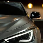 silver vehicle during nighttime